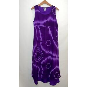 Hokus Pokus‎ Vintage Tie Dye Dress - Size M - Fully Lined with Vibrant Colors